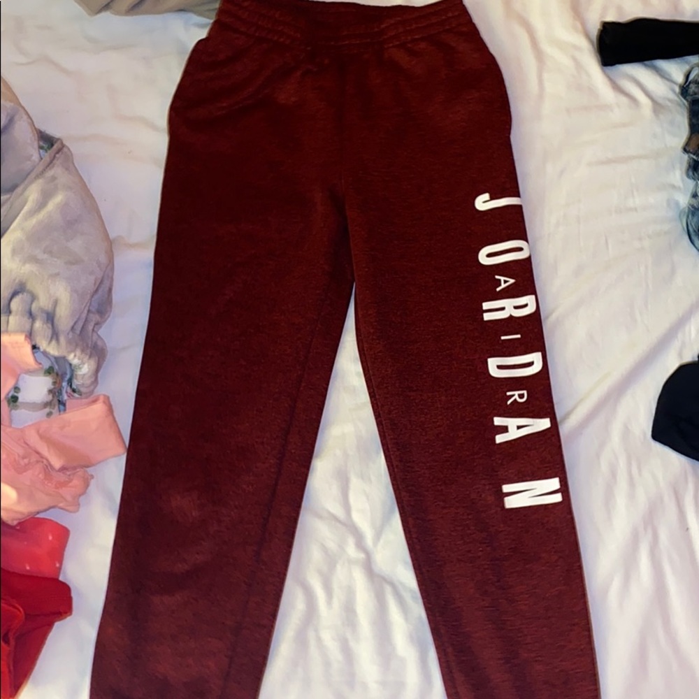 Red Jordan sweatpants worn once